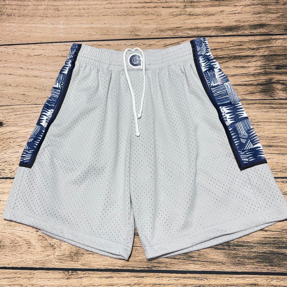Mitchell & Ness Georgetown Hoyas Basketball Shorts Mens Large Gray Swingman Mesh